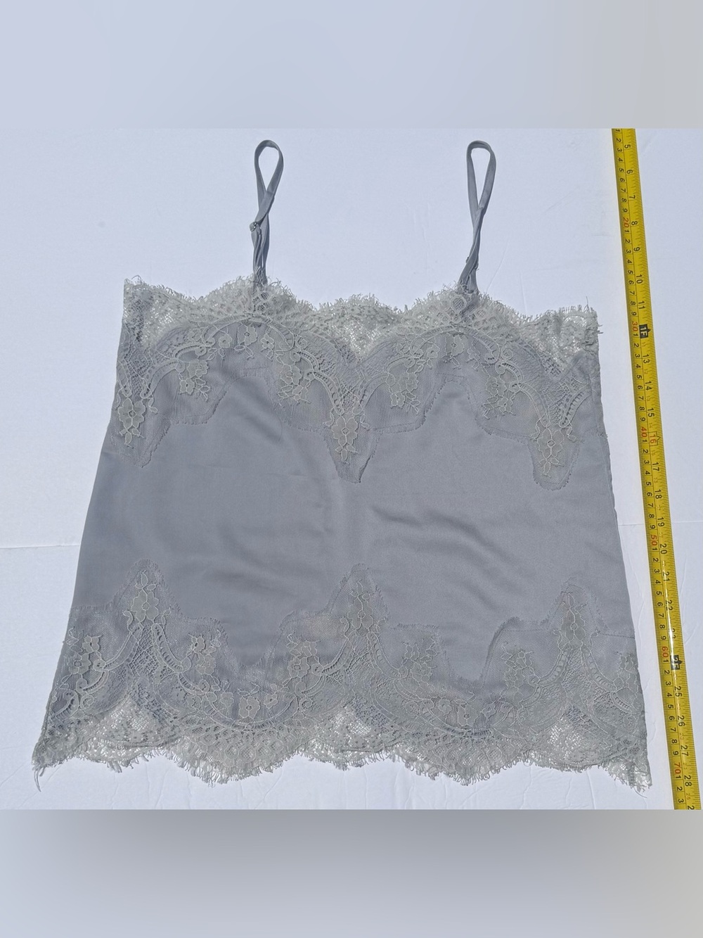 Storia Lace-Trim Cami in Light Gray